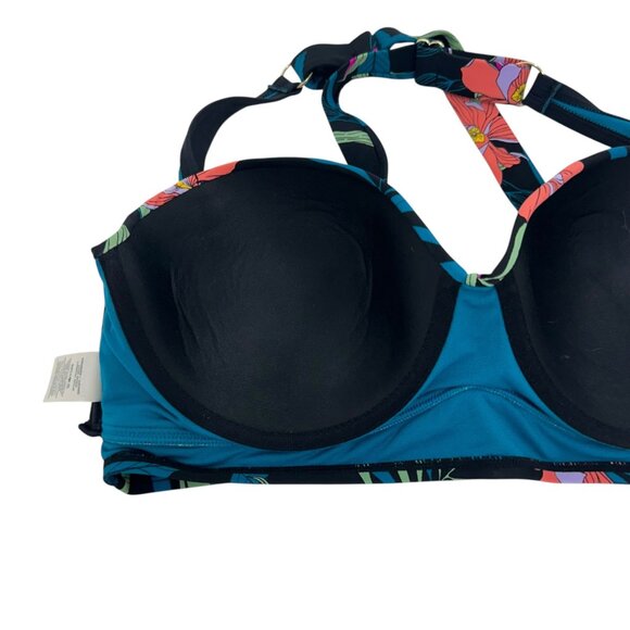 Terra & Sky Womens Floral Print Underwire Bikini Top SZ 0X (14W) - Picture 5 of 10